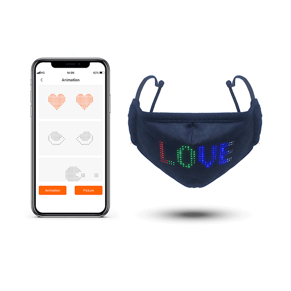LED APP-CONTROLLED FACE MASK